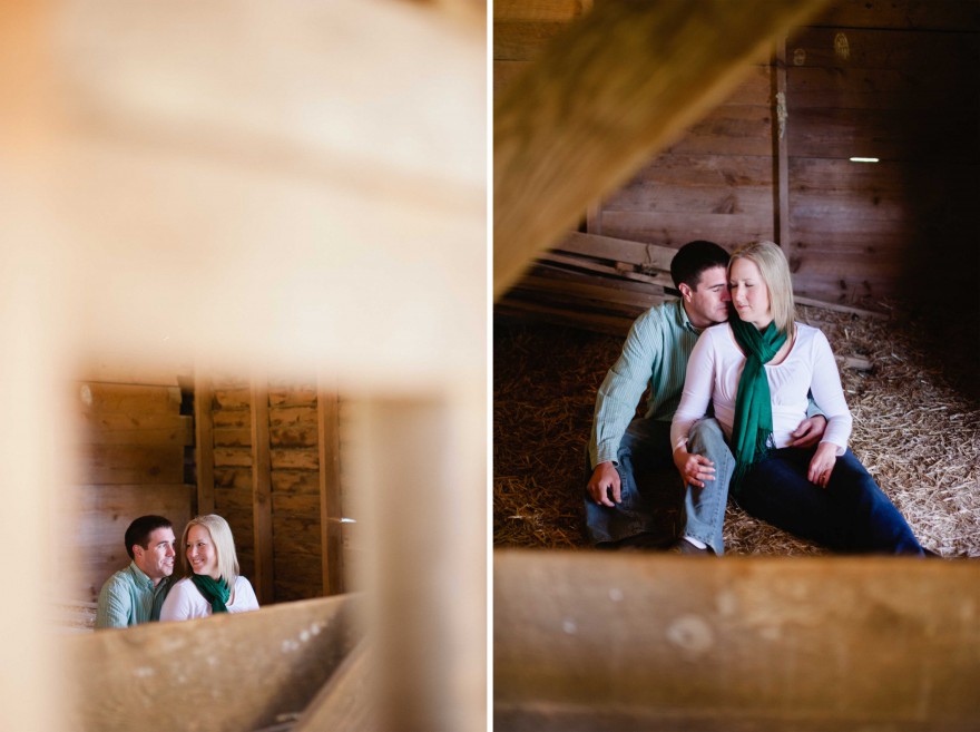 rustic barn engagement photo