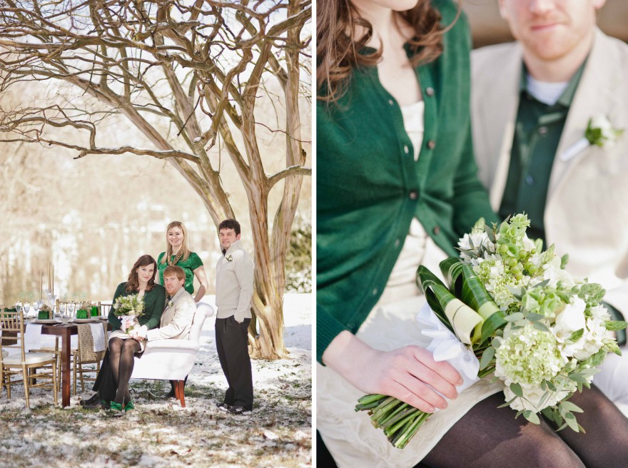 green white wedding bouquet