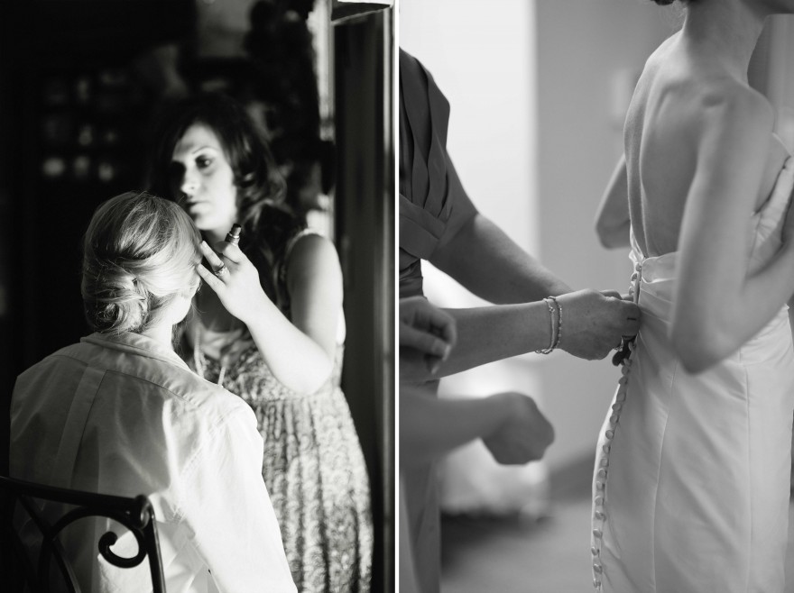 bride getting ready salisbury covered buttons