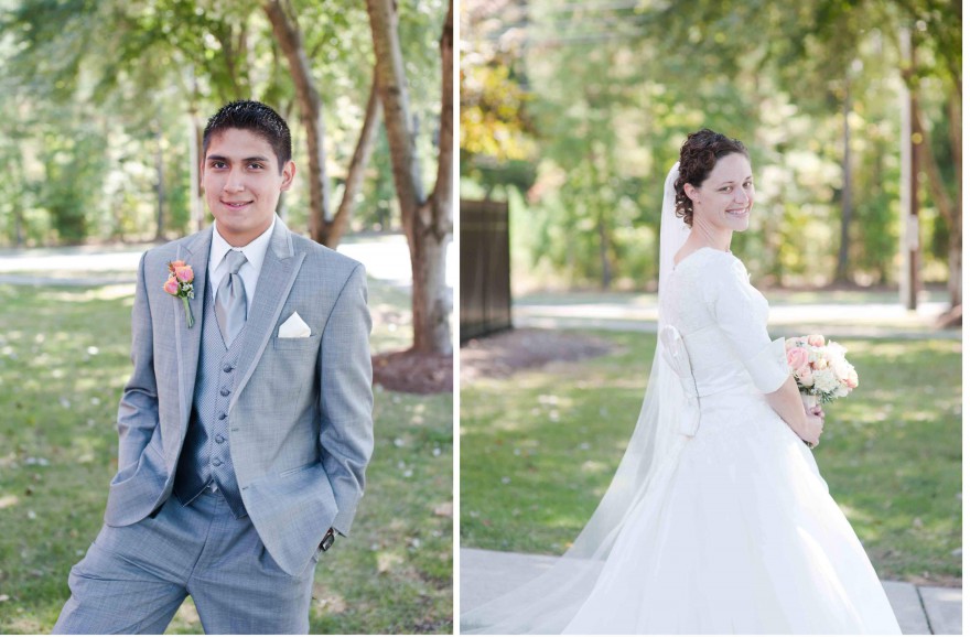 bride groom portrait durham nc