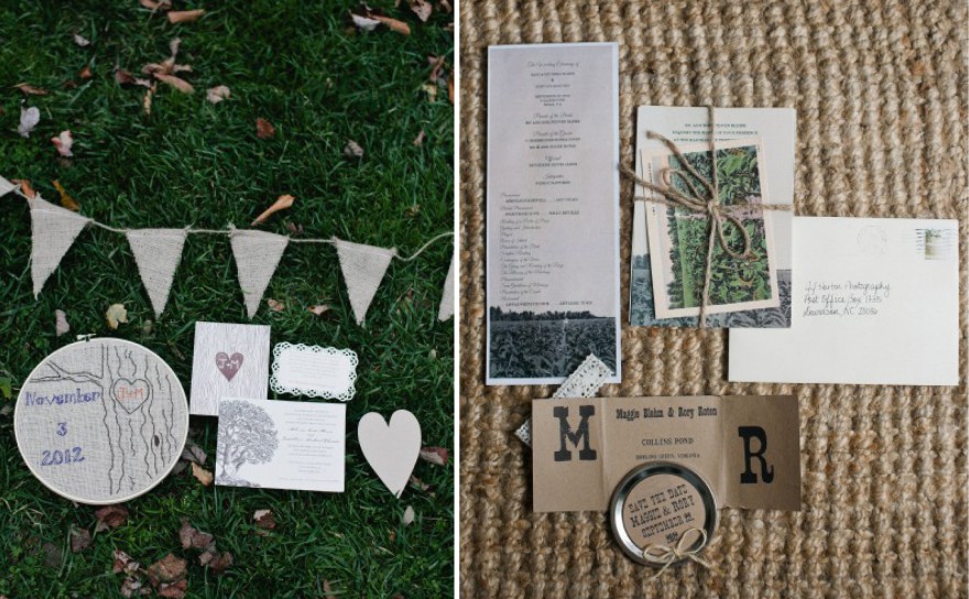 wedding invitation rustic dallas photographer